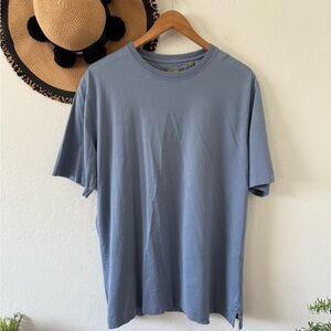 Patrick James Dusty Blue Pima Cotton Short Sleeve Crewneck T-Shirt Large
